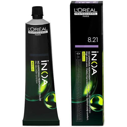 Beauty Haarfärbung L'oréal Inoa Ohne Ammoniak Permanente Farbe 8.21 60 Gr 