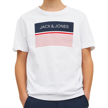 Kleidung Jungen T-Shirts & Poloshirts Jack & Jones 12224231 Weiss