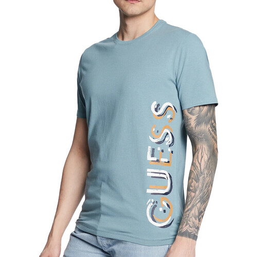 Kleidung Herren T-Shirts & Poloshirts Guess G-M3GI22J1314 Blau