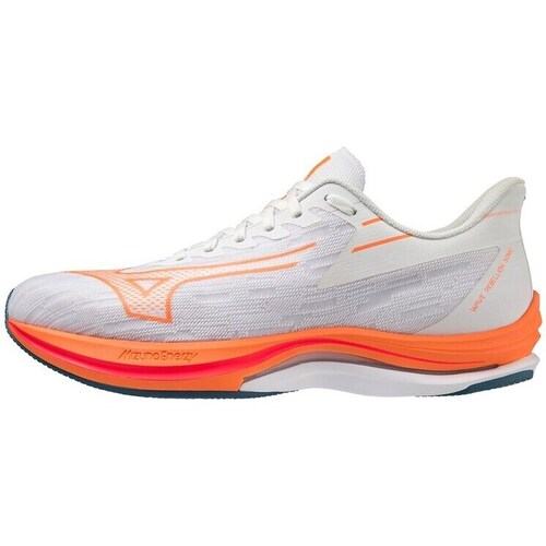 Schuhe Herren Laufschuhe Mizuno Wave Rebellion Weiß, Orangefarbig