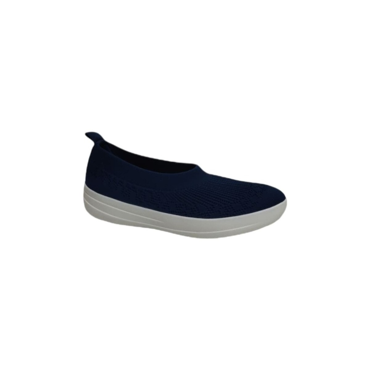 Schuhe Damen Leinen-Pantoletten mit gefloch FitFlop H95-399-BLU Blau
