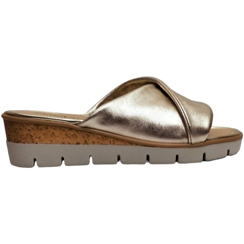 Schuhe Damen Pantoffel Grunland CI1841-PLATINO Gold