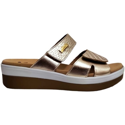 Schuhe Damen Pantoffel Susimoda 17430-platino Gold