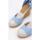 Schuhe Damen Leinen-Pantoletten mit gefloch Senses & Shoes DARE Blau