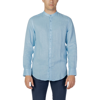 Kleidung Herren Langärmelige Hemden Borghese 3SCA02 LN10 Blau