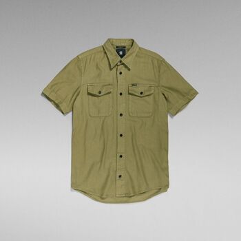 Kleidung Herren Langärmelige Hemden G-Star Raw D19751 7647 - MARINE-D855 SMOKE OLIVE Grün