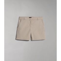 Kleidung Damen Shorts / Bermudas Napapijri NARIE - NP0A4G7J-N90 BEIGE SILVER Beige