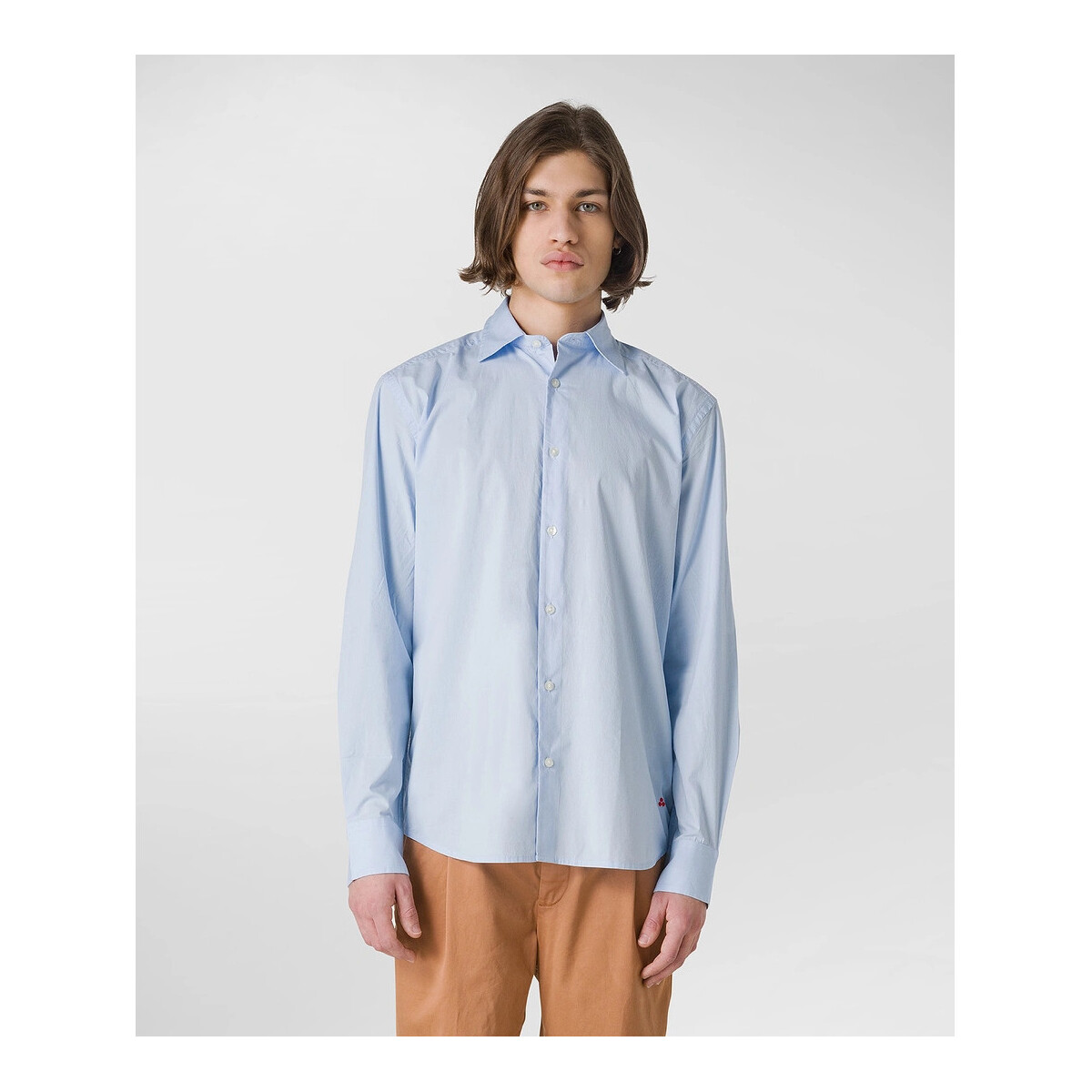 Kleidung Herren Langärmelige Hemden Peuterey PEU4679 Blau