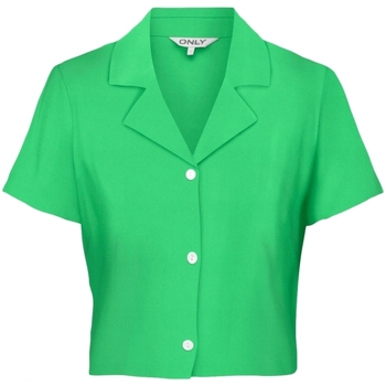 Only Shirt Caro Linen - Summer Green Grün