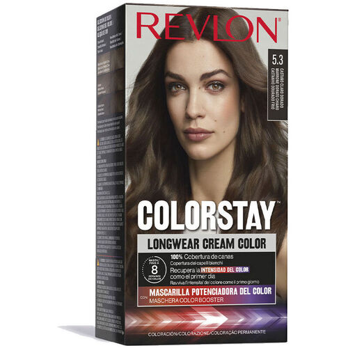 Beauty Damen Haarfärbung Revlon Colorstay Permanenter Farbstoff 5.3-helles Goldbraun 4 Stk 