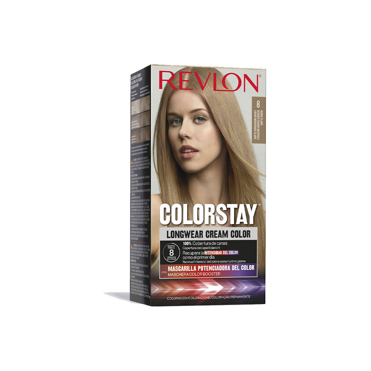 Beauty Damen Haarfärbung Revlon Colorstay Permanenter Farbstoff 8-hellblond 4 Stk 