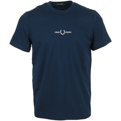 Kleidung Herren T-Shirts Fred Perry Embroidered Blau