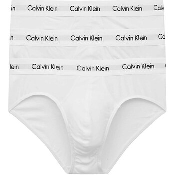 Unterwäsche Herren Slips Calvin Klein Jeans 3P Hip Brief Weiss