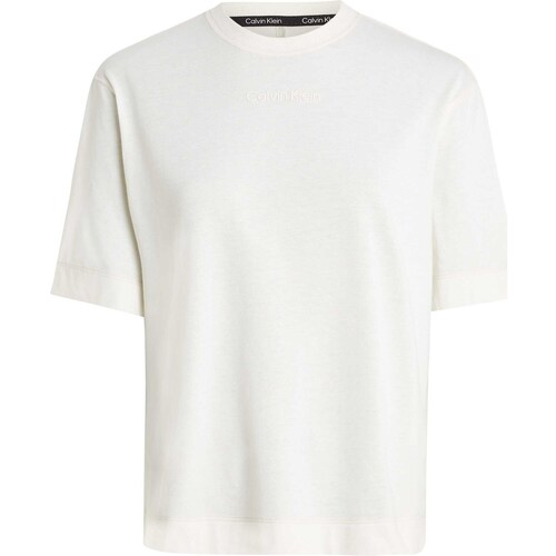 Kleidung Damen T-Shirts & Poloshirts Calvin Klein Jeans Pw - Ss T-Shirt(Rel Weiss