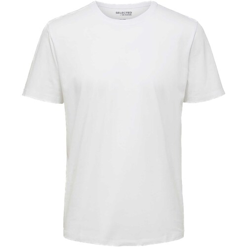 Kleidung Herren T-Shirts & Poloshirts Selected T-Shirt  Slhaspen Noos Weiss