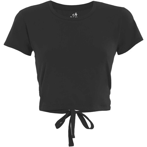 Kleidung Damen T-Shirts & Poloshirts Deha T-Shirt  Strappy Crop Schwarz