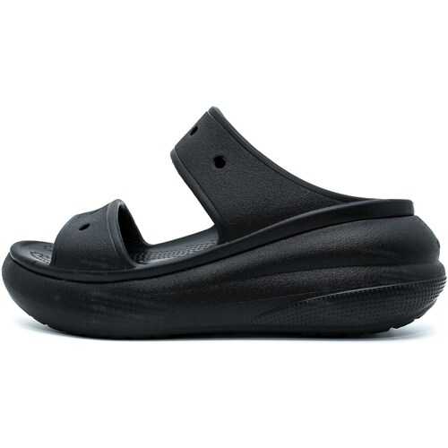 Schuhe Damen Hausschuhe Crocs Classic Crush Sandal W Schwarz