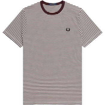 Kleidung Herren T-Shirts Fred Perry T-Shirt Fred Perry Fine Stripe Rot
