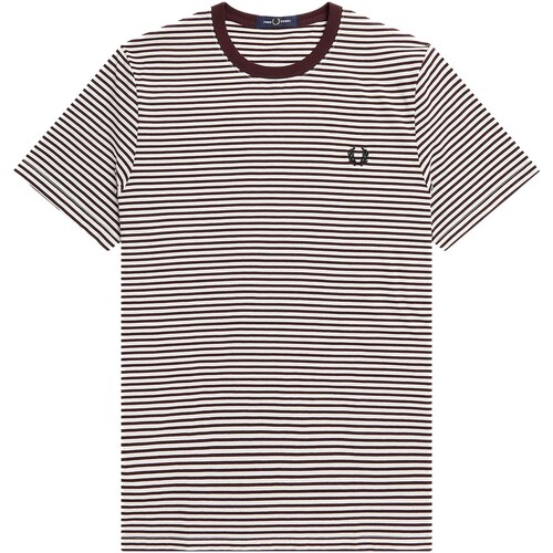 Kleidung Herren T-Shirts & Poloshirts Fred Perry T-Shirt Fred Perry Fine Stripe Rot