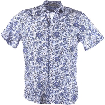 Kleidung Herren Kurzärmelige Hemden Sl56 Camicia  Colletto Uomo Gera Blau