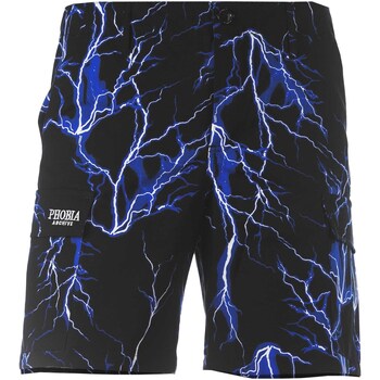Phobia  Shorts Cargo Shorts With Blue All Over Lightning