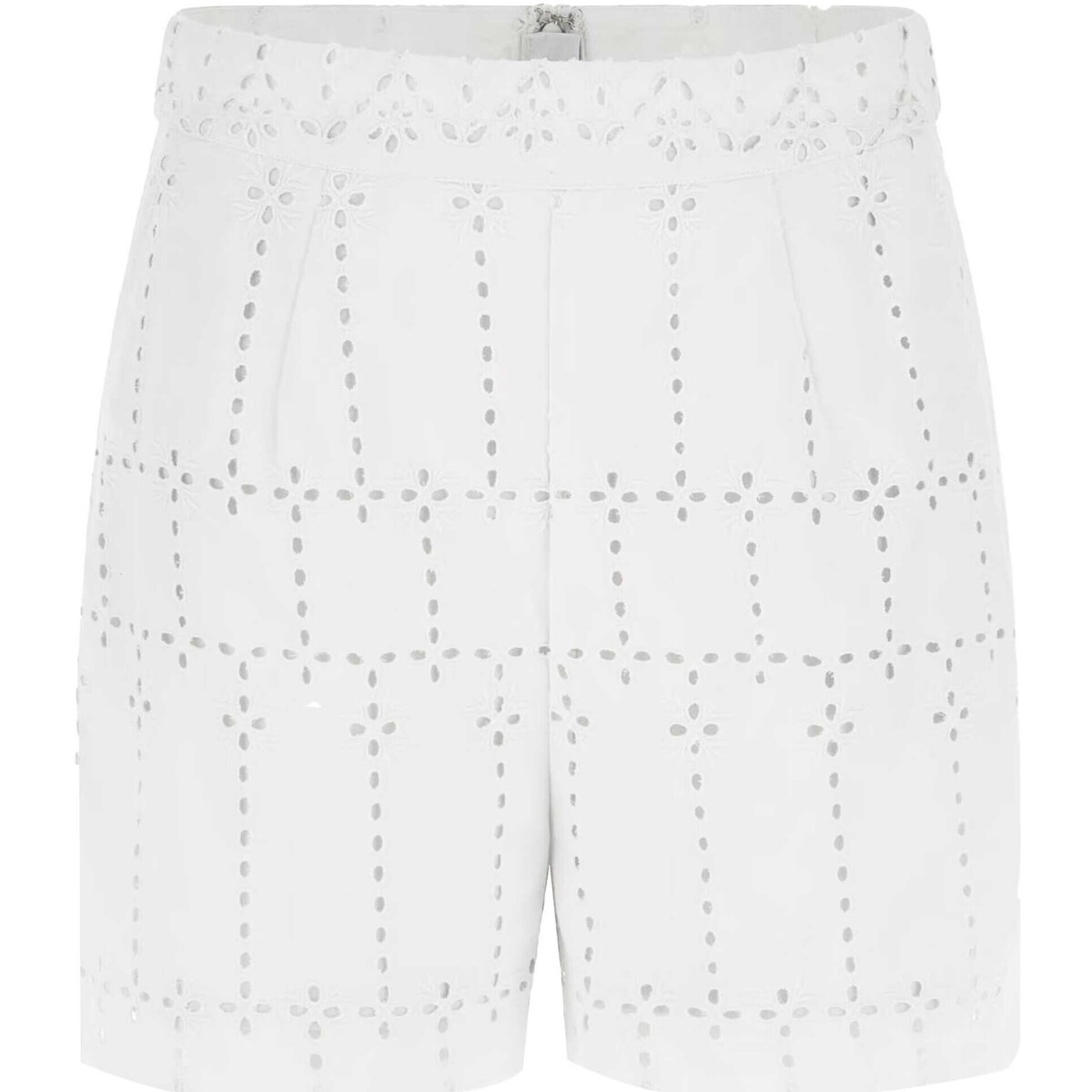 Kleidung Damen Shorts / Bermudas Guess Lyon Eyelet Short Weiss