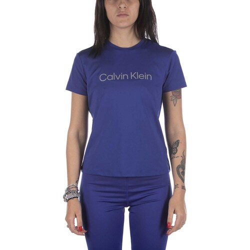 Kleidung Damen T-Shirts & Poloshirts Calvin Klein Jeans T-Shirt  Wo Blau