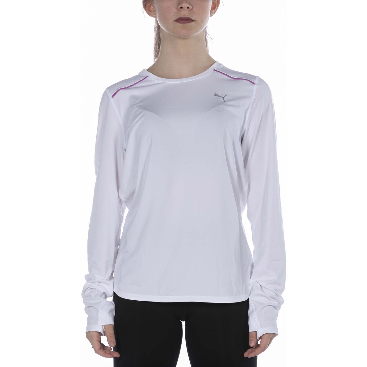 Kleidung Damen T-Shirts & Poloshirts Puma T-Shirt  Run Cloudspun Marathon Bianco Weiss
