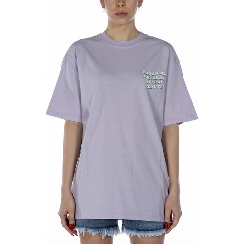 Kleidung Herren T-Shirts & Poloshirts Amish T-Shirt  Jersey Printed Too Late Violett