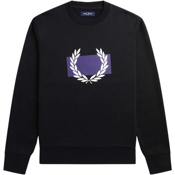 Fred Perry  Fleecepullover Felpa Fred Perry Laurel Wreath Graphic Sweat Nero