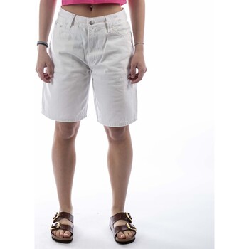 Kleidung Damen Shorts / Bermudas Calvin Klein Jeans Shorts  90S Straight Bianco Weiss