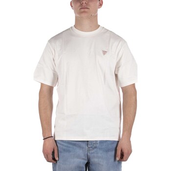 Kleidung Herren T-Shirts & Poloshirts Guess T-Shirt  Go Camp Logo Tee Bianco Weiss
