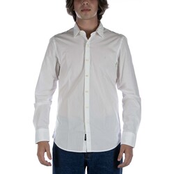Kleidung Herren Langärmelige Hemden Replay Camicia  Bianco Weiss