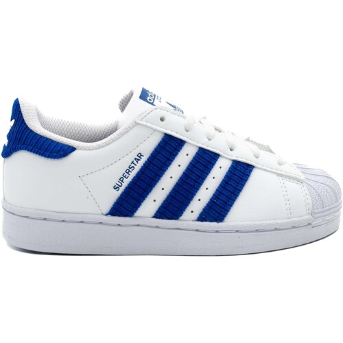 Schuhe Kinder Sneaker adidas Originals Sneakers  Superstar C Bianco Weiss