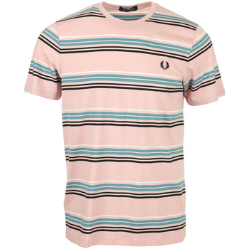 Kleidung Herren T-Shirts Fred Perry Stripe Rosa