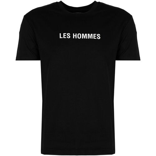 Kleidung Herren T-Shirts Les Hommes LF224302-0700-9001 | Grafic Print Schwarz