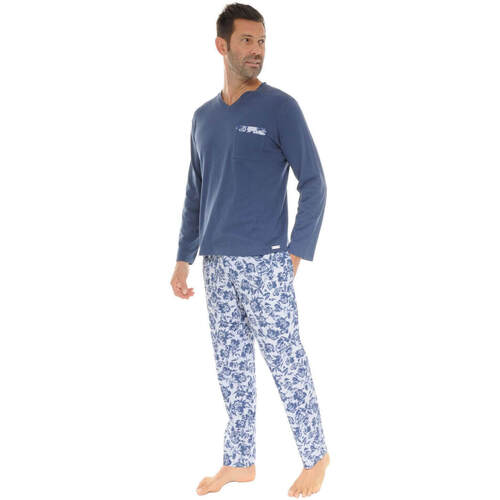 Kleidung Herren Pyjamas/ Nachthemden Pilus XAVI Blau