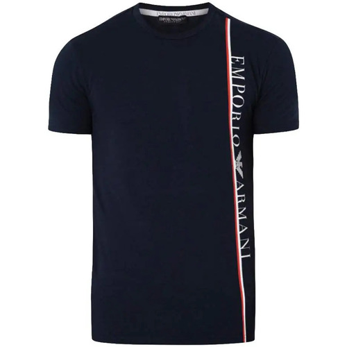 Kleidung Herren T-Shirts Emporio Armani Original logo Blau