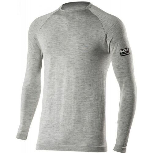 Unterwäsche Unterhemden Sixs Maillot de corps manches longues  TS2 Merinos Grau