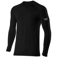 Unterwäsche Unterhemden Sixs Maillot de corps manches longues  TS2 Merinos Schwarz