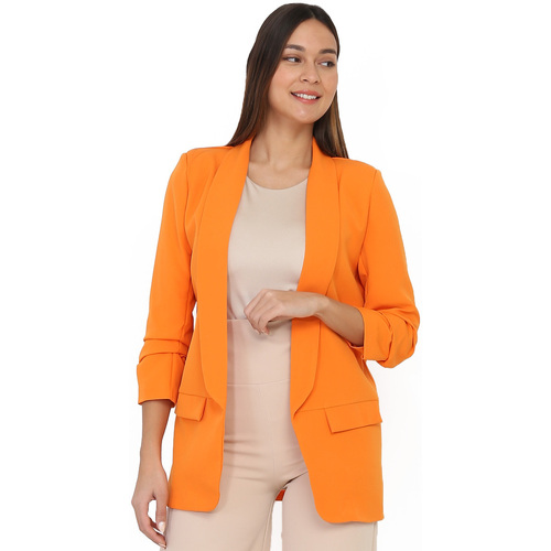 Kleidung Damen Jacken / Blazers La Modeuse 21428_P135727 Orange