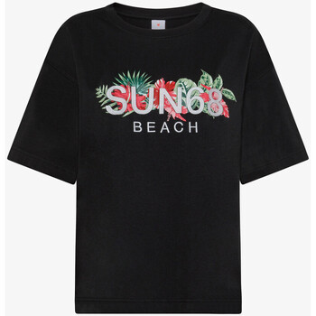 Kleidung Damen T-Shirts & Poloshirts Sun68  Schwarz