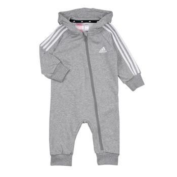 Kleidung Kinder Overalls / Latzhosen Adidas Sportswear 3S FT ONESIE Grau / Weiss