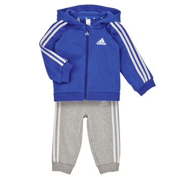 Kleidung Jungen Kleider & Outfits Adidas Sportswear 3S FZ FL JOG Blau / Weiss / Grau
