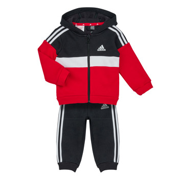 Kleidung Jungen Kleider & Outfits Adidas Sportswear 3S TIB FL TS Schwarz / Weiss / Rot
