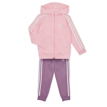 Kleidung Mädchen Jogginganzüge Adidas Sportswear LK 3S SHINY TS Rosa / Violett