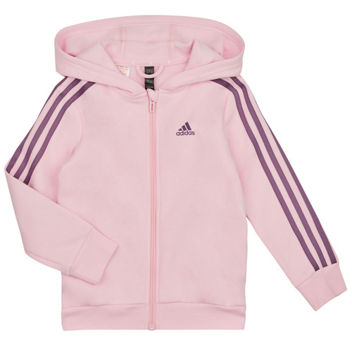 Kleidung Mädchen Sweatshirts Adidas Sportswear LK 3S FL FZ HD Rosa / Violett