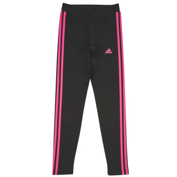 Kleidung Mädchen Leggings Adidas Sportswear 3S TIG Schwarz / Fuchsienrot