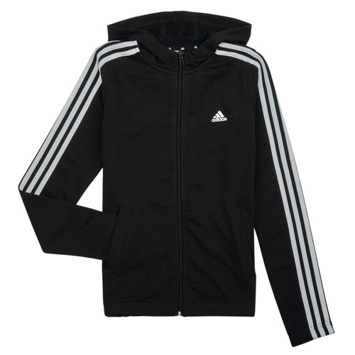 Kleidung Mädchen Sweatshirts Adidas Sportswear 3S FZ HD Schwarz / Weiss