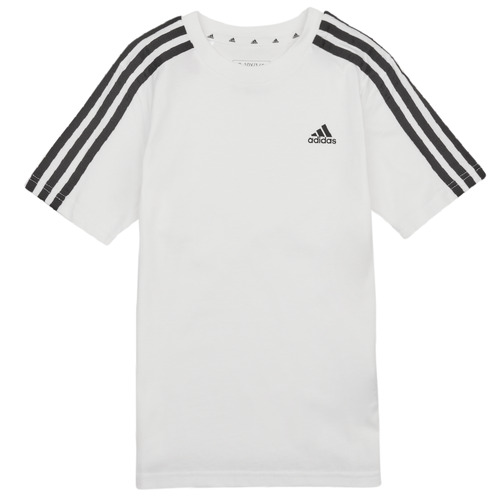 Kleidung Kinder T-Shirts Adidas Sportswear 3S TEE Weiss / Schwarz